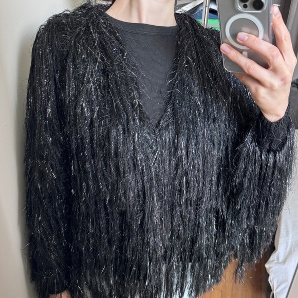 ZARA Knit Black Jacket in Small - Picture 11 of 14